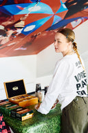 T-shirt Langærmet, hvid